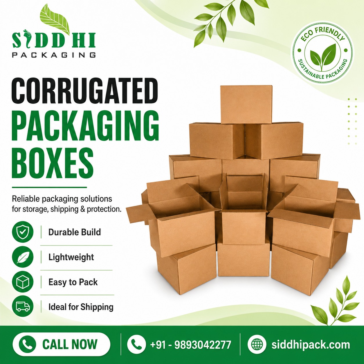 Corrugated Packaging Boxes for Safe Shipping and Storage in Indore, MP